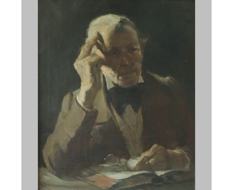 Continental school, 20th century, portrait of a gentleman, oil on canvas, 59 x 50cm