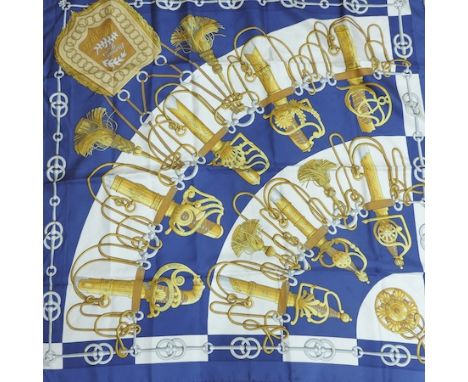 A Hermes silk scarf, in the Cliquetes pattern
