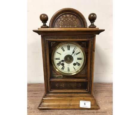 An early 20th century Jerome and Co. centrifugal ball alarm mantel clock  