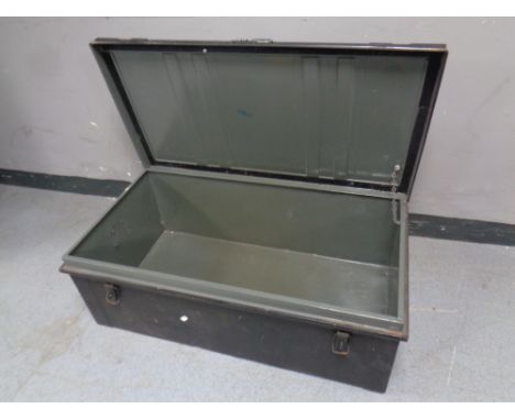 An antique tin trunk 