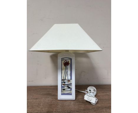 A Charles Rennie Mackintosh design porcelain table lamp 