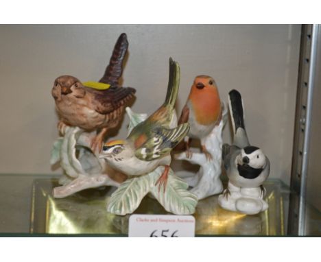 Four various Goebel model birds