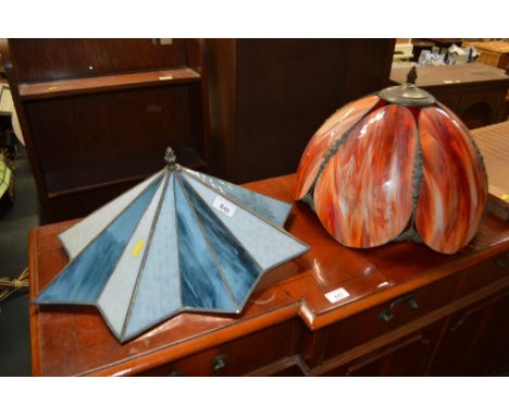 Two Tiffany style light shades