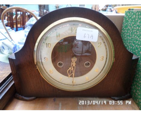 Smiths Mantel clock in domed oak case