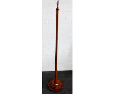 Art Deco style wooden standard lamp base 