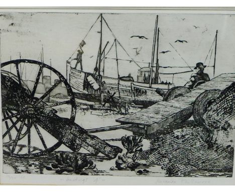 Miranda Phillimore  'Hastings 4'  Print,  numbered 13/30, dated '69, in a glazed frame, 35 x 27cm