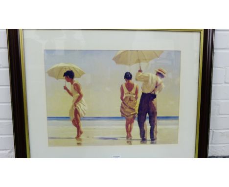 Jack Vettriano  Coloured print, in a glazed frame, 55 x 40cm 