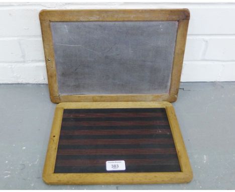 Two vintage school chalk boards, (2) 