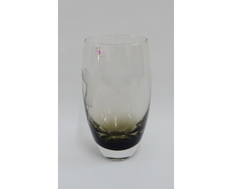 Caithness etched glass vase, boxed