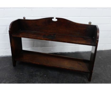 Mahogany wall hanging shelf