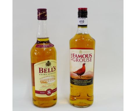 The Famous Grouse blended Scotch Whisky, 1lt, 40% vol, together with Bells Extra Special Aged 8 Years Whisky, 1lt, 40% vol, (
