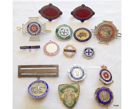 16 assorted Nursing & Hospital enamel badges