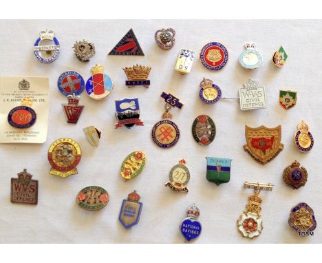 33 Military enamel lapel badges etc