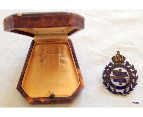 An extremely rare gilt and enamel badge to the 21st Company Imperial Yeomanry Boer War 1900 in its box