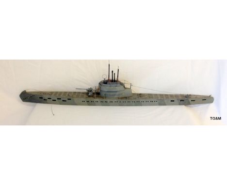 A scratchwork model of a German U-boat