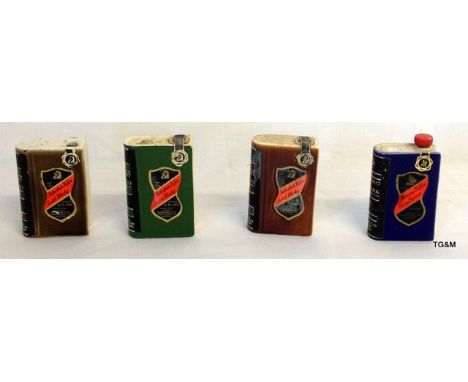 A set of 4 ceramic drinks decanters in the form of books by R and C Scotland