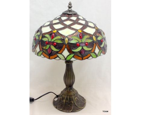 A Tiffany style multi colour table lamp 44cm high