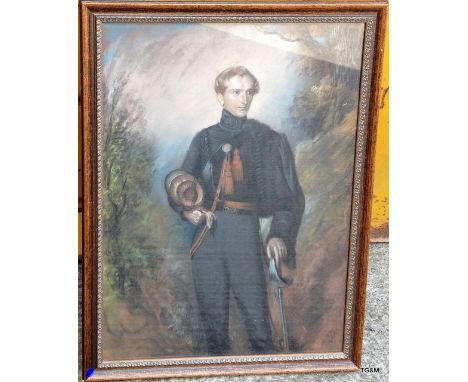 Alexander Blaikley 1816/1903 portrait of major John Worge Pastel 75 x 55cm signed and dated 1846