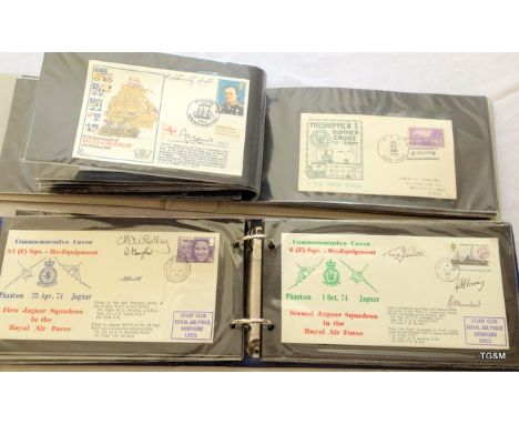 Two albums of over 80 military First Day Covers
