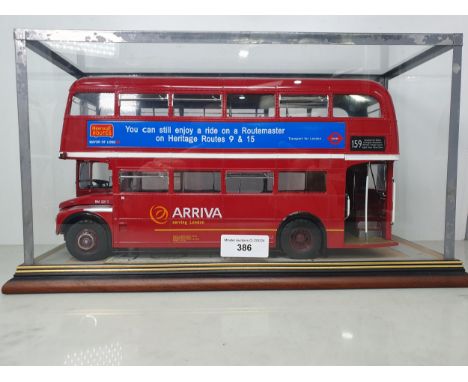 A limited edition Sun Star 1:24 scale London Transport Routemaster Bus RM2217-CUV217C, No.603/1899, within display case 