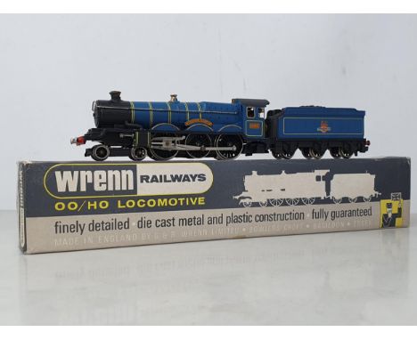 A boxed Wrenn 2223 Castle Class Locomotive 'Windsor Castle' in BR blue livery with instructions, box G, model NM 