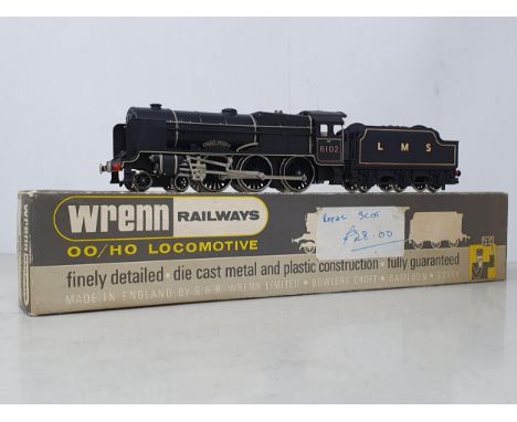 A boxed Wrenn 2261 Royal Scot Class Locomotive 'Black Watch' in LMS lined black livery, box G (large price sticker on lid), m
