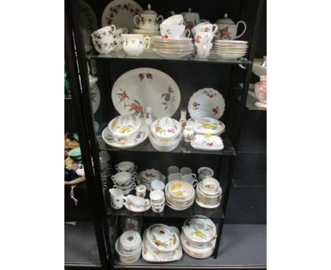 A large quantity of Royal Worcester Evesham pattern dinner and oven ware, a Royal Worcester Bacchanal part tea service and ot