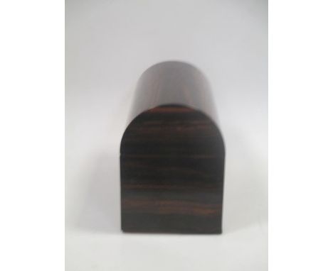A 19th century Calamander dome top tea caddy  