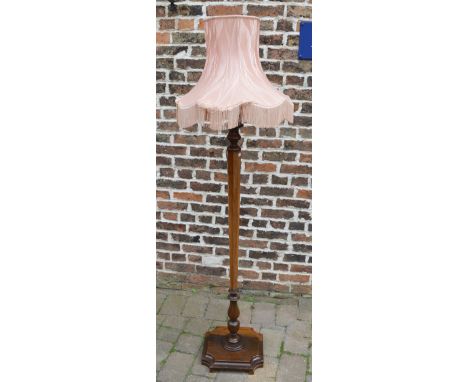 Wooden standard lamp