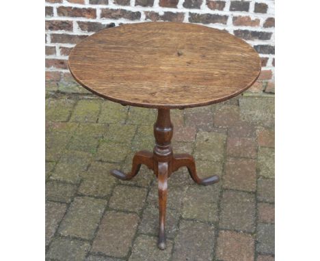 Georgian oak tilt top tripod table