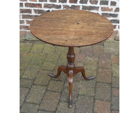 Georgian oak tilt top tripod table