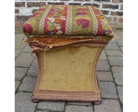 Victorian stool with tapestry top