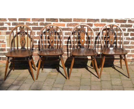 4 Ercol Prince of Wales feathers dining chairs