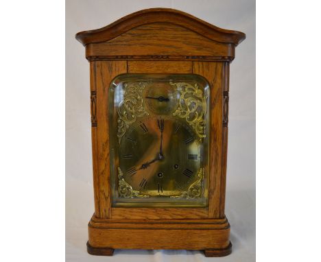 Gustav Becker oak chiming mantle clock