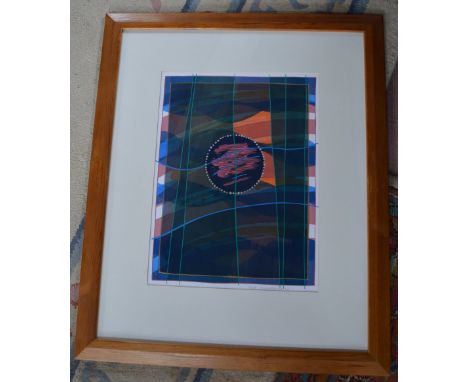 Abstract Lithograph by Anita Ford with pencil signature 59 cm x 70 cm