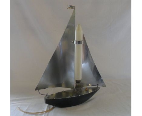 Art Deco chrome ship lamp