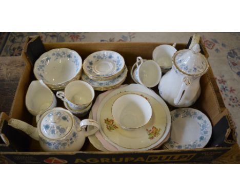 Ceramic part tea service including plates and teapot etc