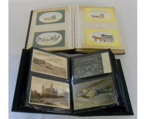 Postcard albums containing topographic, humerous cards etc