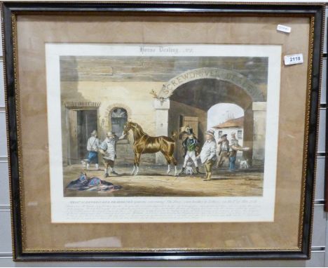 After R Scanlan&nbsp;
Reproduction print&nbsp;
"Horse Dealing No.1" and three further prints including After Pyne "Windsor Ca