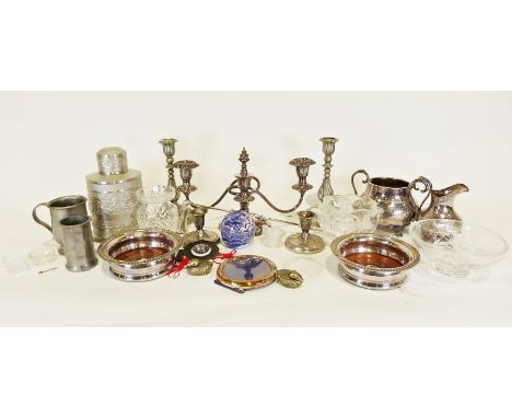 West German ceramic jug&nbsp;in the form of a bird, a large pewter bowl&nbsp;and various chinaware, metalware and glassware&n