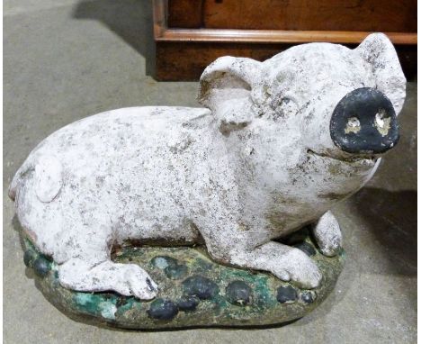 Composite stone model of a pig