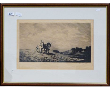 After Joseph Kirkpatrick
Aquatint&nbsp;
Horse and plough, signed lower right&nbsp;
Fritz Urban&nbsp;
Limited edition block pr