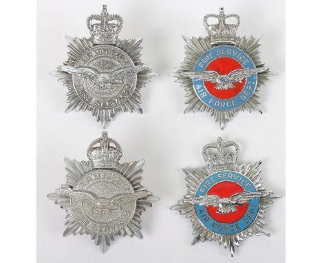 George VI Air Ministry Fire Services Cap Badge, two piece cap badge with lug fittings to the reverse; EIIR Air Ministry Fire 