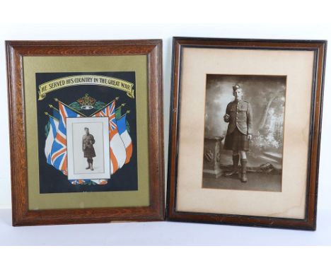 Grouping of 8 Framed Photographs of WW1 Scottish Interest, mostly being studio portrait photographs of officers and other ran