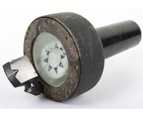 Heath Marine Compass: Hand held compass with London maker Heath to dial with plastic handle. 