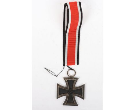 WW2 German Iron Cross 2nd Class: Large size  medal with ribbon ,ring maker stamped 55 J.E. Hammer & Söhne.  