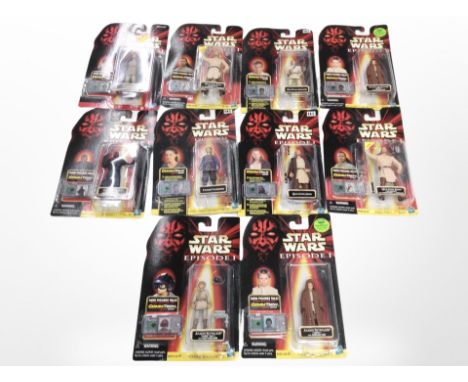 Ten Hasbro Star Wars Episode I figures, boxed 