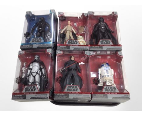 Six Disney Store Star Wars figures 