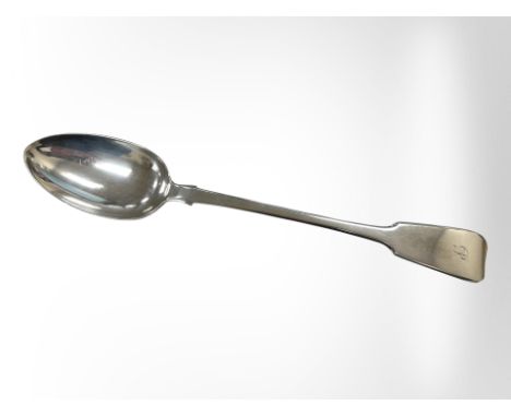 A George IV silver basting spoon, William M Traies, London 1829, length 30cm.  CONDITION REPORT: 150.4g