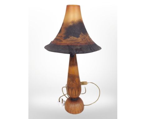 An African style table lamp, height 66 cm 